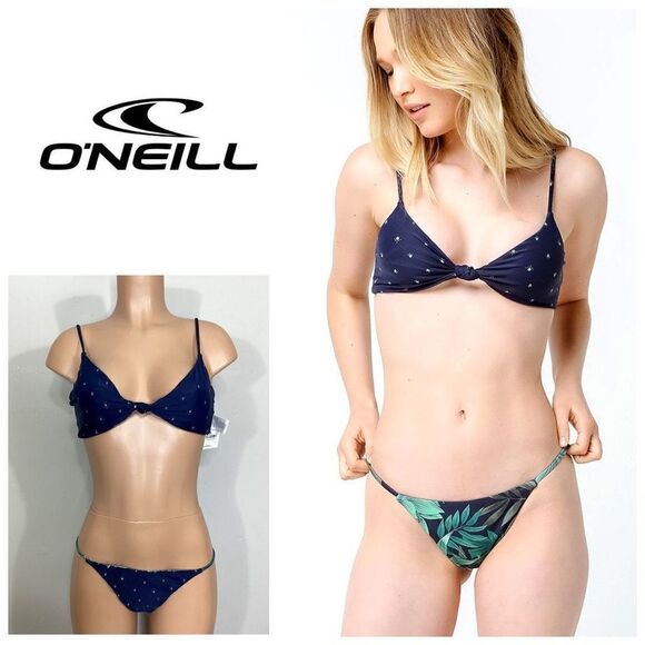New. O’Neill navy and green reversible bikini. XL. Retails $89 - Picture 1 of 15